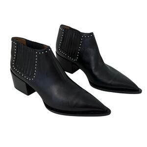 Givenchy Studded Pointed Toe Booties Short Boots Black Leather Fit like US 9.5
